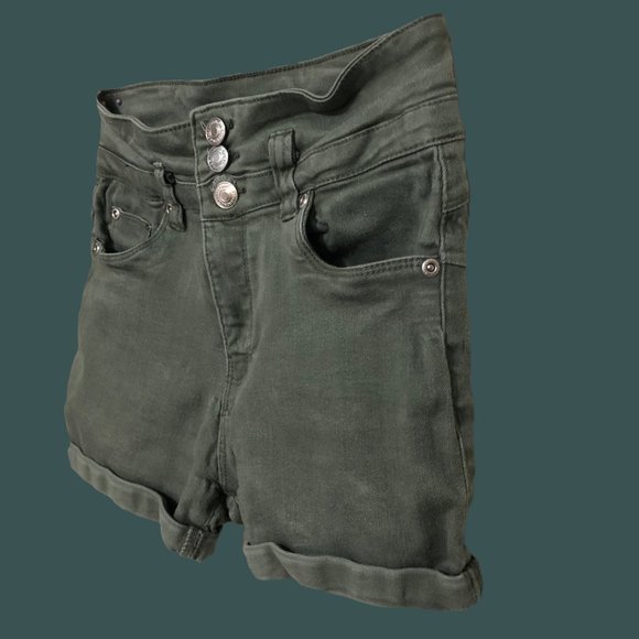 URBAN GIRLS, Shortie Stretchable Short, Khaki, 10-12, Youth - Picture 3 of 5